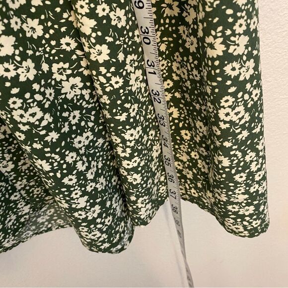 Just Found green floral dress smocked boho summer square neck romantic plus 2X - Picture 9 of 11